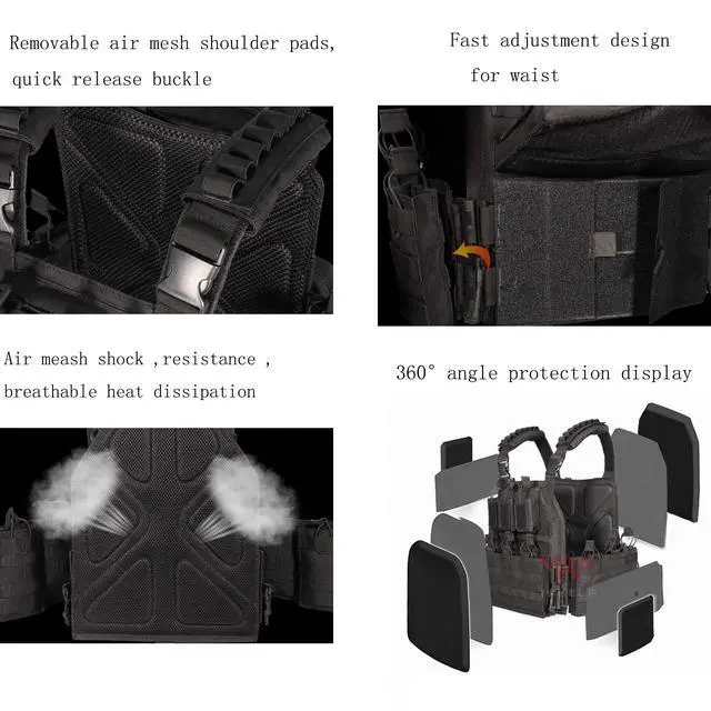 Alt view image 3 of 6 - Camo Tactical Outdoor Carrier Vest