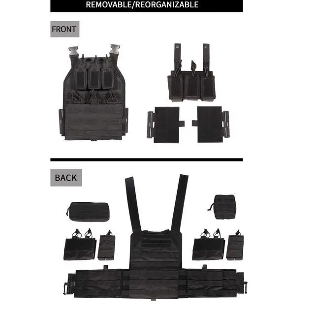 Alt view image 6 of 6 - Camo Tactical Outdoor Carrier Vest