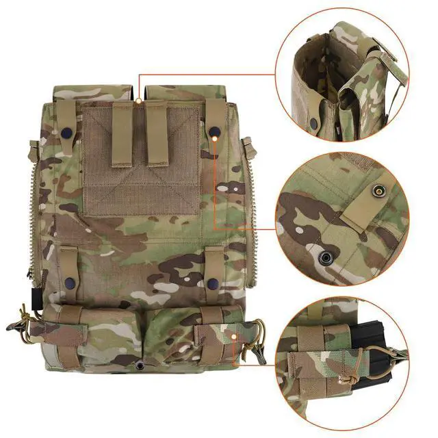 Alt view image 5 of 7 - Tactical Modular Zip On Backpack for Vest JPC2.0 CPC AVS Zipper Molle Back Panel (MC)