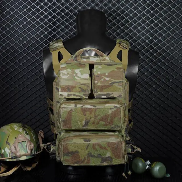 Alt view image 6 of 7 - Tactical Modular Zip On Backpack for Vest JPC2.0 CPC AVS Zipper Molle Back Panel (MC)
