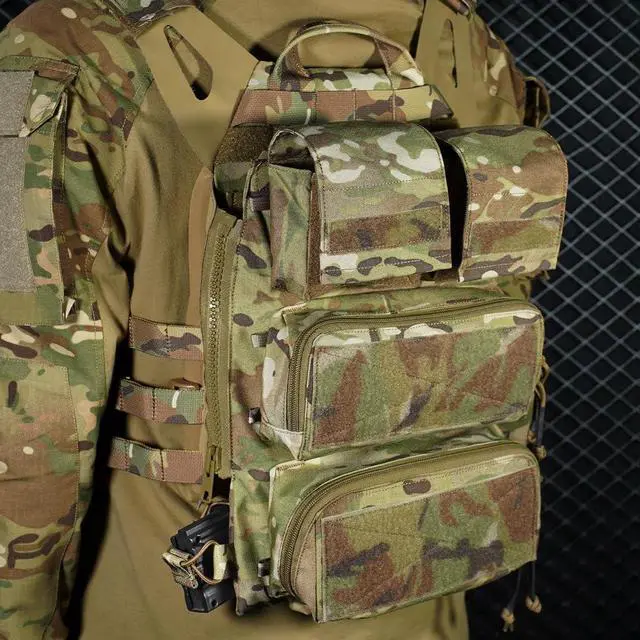 Alt view image 7 of 7 - Tactical Modular Zip On Backpack for Vest JPC2.0 CPC AVS Zipper Molle Back Panel (MC)