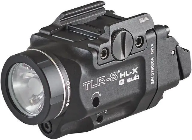 Main image of 69479 TLR-8 HL-X G sub USB 1000-Lumen Weapon Rail-Mounted Rechargeable Tactical Flashlight with Integrated Green Aiming Laser for Springfield Armory Hellcat Only, Black