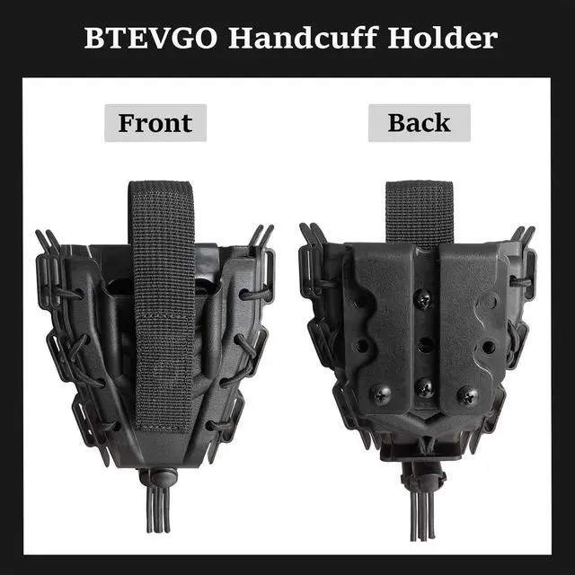 Alt view image 4 of 7 - Molle Handcuff Pouch, Cuff Case for Duty Belt, Fit Handcuff Holder for Duty Belt and Handcuffs Holster