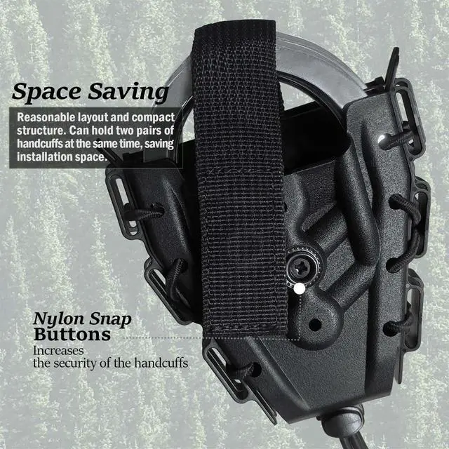 Alt view image 7 of 7 - Molle Handcuff Pouch, Cuff Case for Duty Belt, Fit Handcuff Holder for Duty Belt and Handcuffs Holster