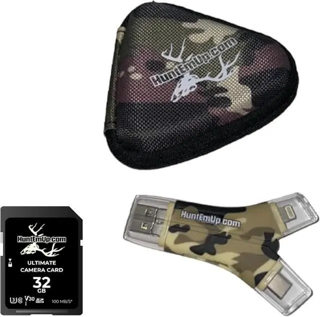 Alt view image 3 of 6 - WiseEye Data Cam 2 Trail Camera Power Bundle 32GB SD Card, High-Speed Card Reader and case
