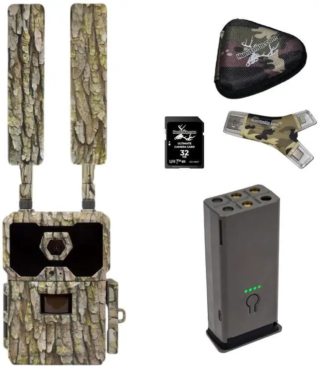 Main image of WiseEye Data Cam 2 Trail Camera Power Bundle 32GB SD Card, High-Speed Card Reader and case