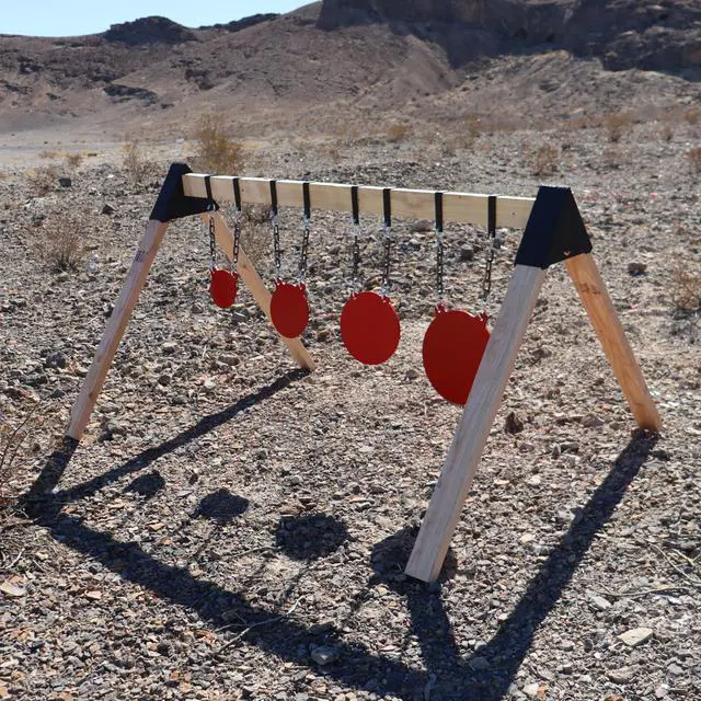 Alt view image 5 of 7 - AR500 4", 6", 8", 10" Target Set System 3/8 Inch Thick Steel Shooting Targets with Stand, All Parts Replaceable Separately for Outdoor Range and Shooting Practice