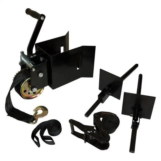 Main image of Hunting Ladderstand Tree Stand Installation Hoist Kit with 25 Foot Heavy Duty Winch Strap, Solid Steel Winch, and Pully System
