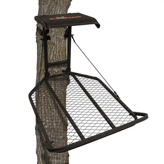 Alt view image 6 of 7 - Captain XC 1-Person Hang-On Treestand with Flex-Tek Seat, Supports Up to 300 Lbs - Adjustable Tree Stand with Platform and Safety Harness for Shooting and Hunting Deer