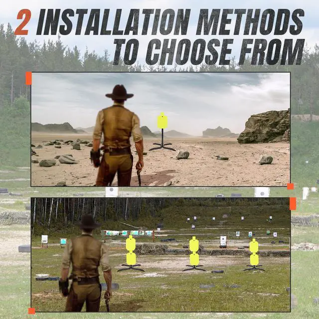 Alt view image 6 of 7 - Universal Target Stand System, Steel Shooting Targets with Stand, | NP550 Steel Target X 2