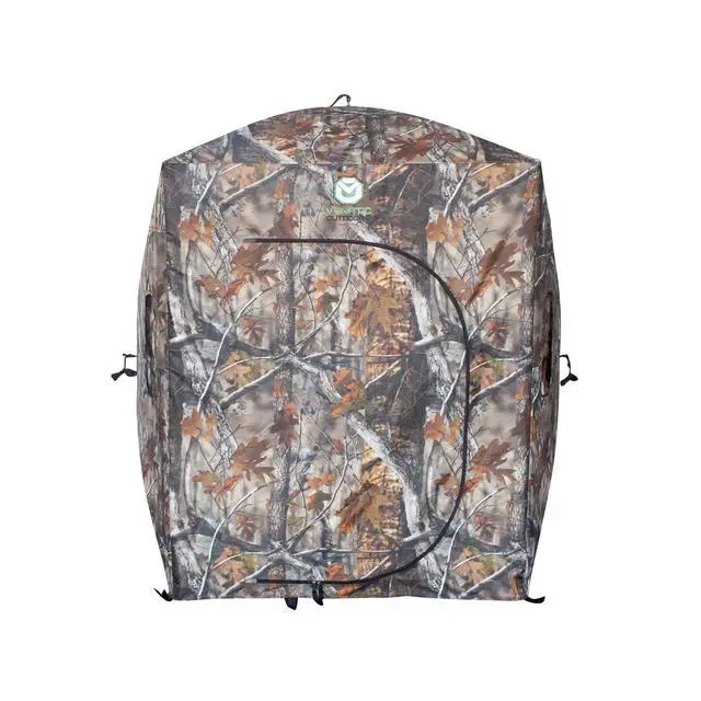 Alt view image 2 of 7 - 6 Foot Tripod Hunting Tower Blind, 2-Person Stand Elevated, 4' x 4' Platform for Deer Hunting, Antelope and Elk, Camouflage