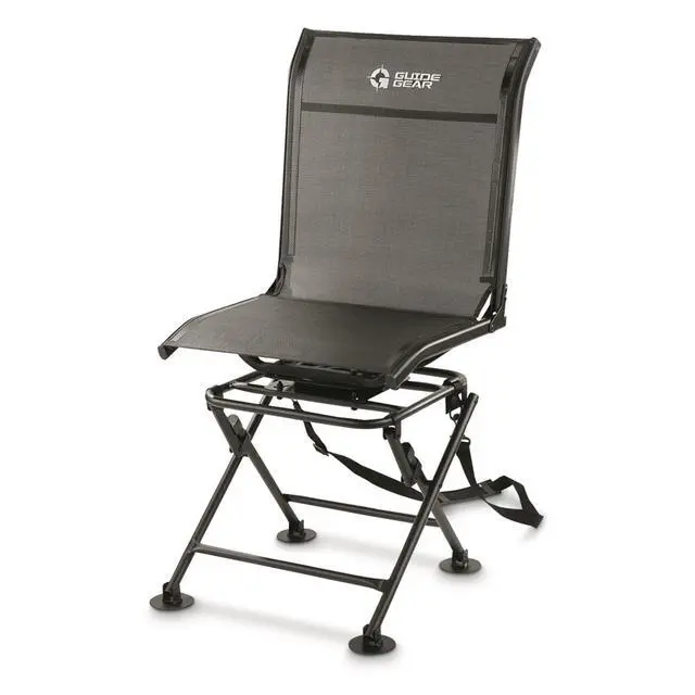 Alt view image 3 of 5 - 360º Swivel Hunting Blind Chair, Lightweight, Portable Mesh Hunt Seat, 300-lbs Capacity