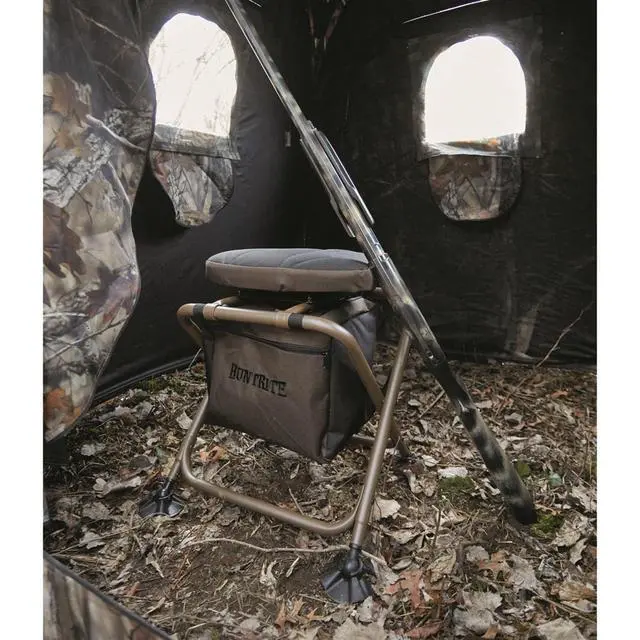 Alt view image 7 of 7 - HuntRite Deluxe 4-Panel Spring Steel Hunting Blind; 2 Person Ground Tent for Deer and Turkey Season