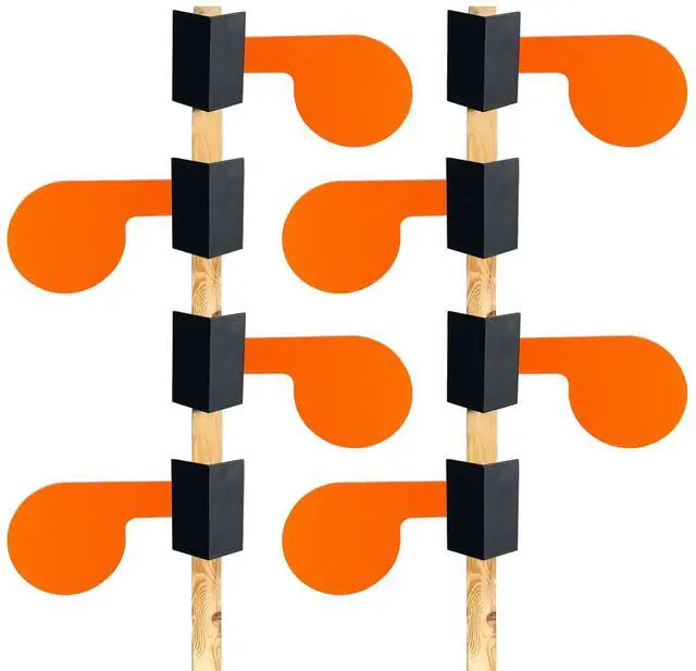 Main image of 6" x 3/8" AR500 Dueling Tree Paddle Set Reactive Steel Dueling Tree Targets DIY Shooting Target Kit for Shooting Range Outdoor