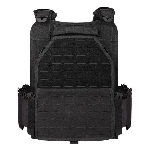 Alt view image 2 of 7 - Tactical Vest for Men Quick Release Laser-Cutting Modular Vest for Outdoor