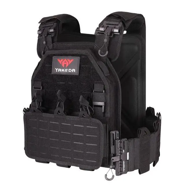 Alt view image 7 of 7 - Tactical Vest for Men Quick Release Laser-Cutting Modular Vest for Outdoor