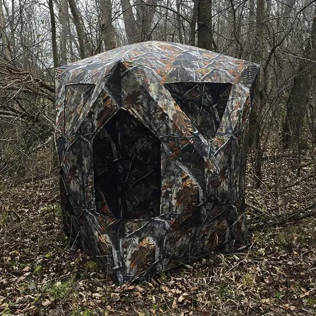 Alt view image 3 of 6 - Two-Tall Extra Tall Hunting Blind with Carrying Bag, 2-3 Person Pop Up Ground Blinds 270 Degree, Portable Hunting Tent for Deer & Turkey Hunting