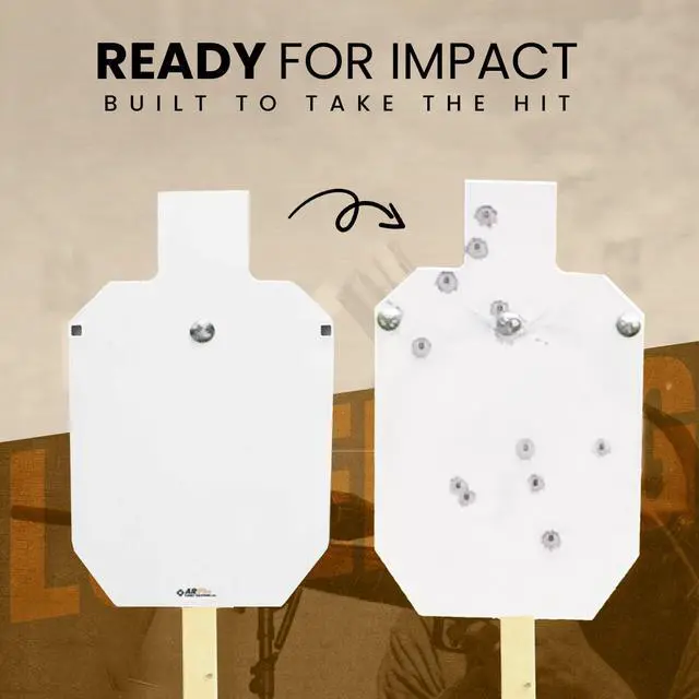 Alt view image 5 of 7 - RangeTime AR500 Steel Shooting Target Stand System 12x20 1/2" IPSC Target Silhouette Plate, 2x4 Target Stand & Lok Mount, Heavy Duty Shooting Targets Stand for Rifle & Pistol Range Practice USA Made