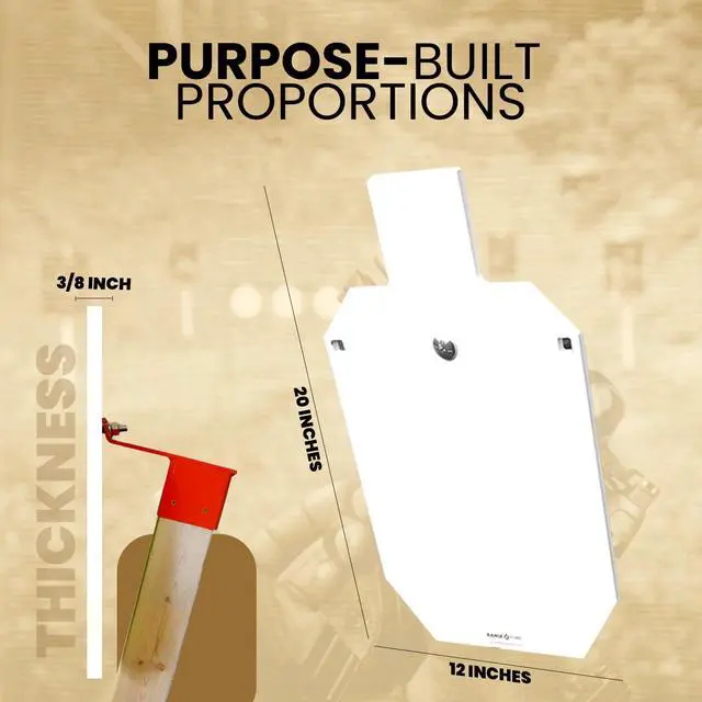 Alt view image 7 of 7 - RangeTime AR500 Steel Shooting Target Stand System 12x20 1/2" IPSC Target Silhouette Plate, 2x4 Target Stand & Lok Mount, Heavy Duty Shooting Targets Stand for Rifle & Pistol Range Practice USA Made