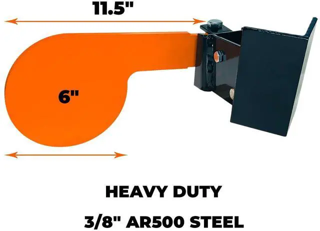 Alt view image 2 of 7 - 6" x 3/8" AR500 Dueling Tree Paddle Set Reactive Steel Dueling Tree Targets DIY Shooting Target Kit for Shooting Range Outdoor