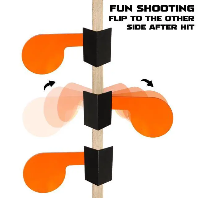 Alt view image 3 of 7 - 6" x 3/8" AR500 Dueling Tree Paddle Set Reactive Steel Dueling Tree Targets DIY Shooting Target Kit for Shooting Range Outdoor
