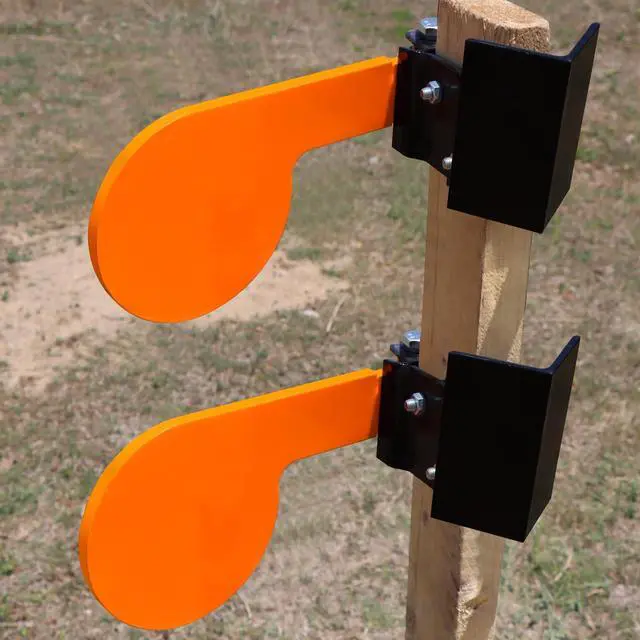 Alt view image 4 of 7 - 6" x 3/8" AR500 Dueling Tree Paddle Set Reactive Steel Dueling Tree Targets DIY Shooting Target Kit for Shooting Range Outdoor