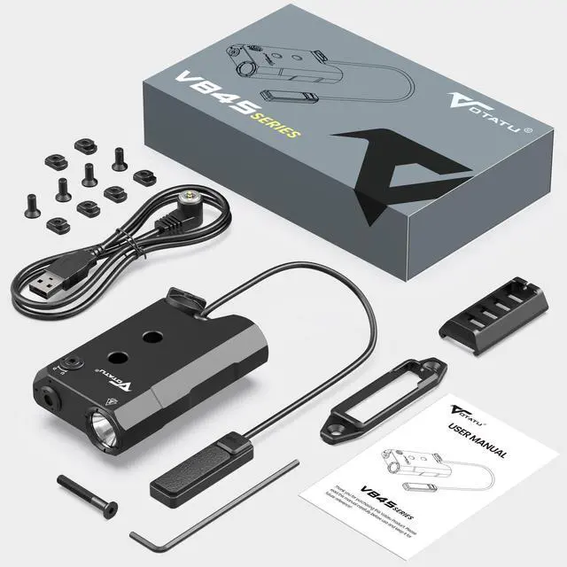 Alt view image 6 of 7 - V845 Green Laser/Light Combo Compatible with M-LOK Picatinny Rail, 2000 Lumens LED Flashlight and Laser Sight with Pressure Switch for Rifle and Carbine