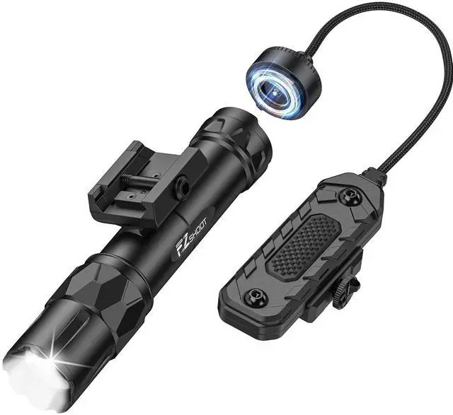 Main image of 2500 Lumens Rifle Flashlight with Magnetic Remote Switch | High Lumens Shotgun Flashlight for Picatinny Rail, Rifle Light with Strobe Mode, Ar Flashlight for Home Defense, Hunting