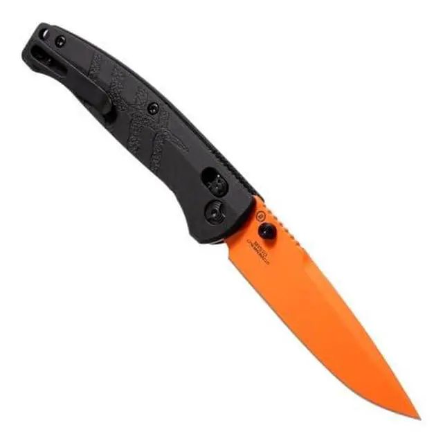 Alt view image 2 of 6 - Hunting Mysto 3.4" Clip Point Manual Folder, Pocket Knife, Black Diamond Richlite Frame, Orange Cerakote Blade - 24414