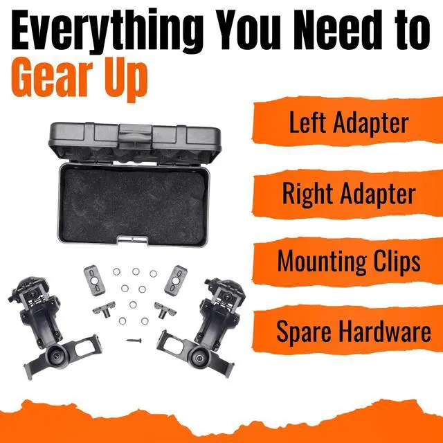 Alt view image 6 of 6 - Tigrett ARC Rail Adapter - Attach Walker's Razor Thin and Howard Leight Impact Sport Earmuffs to Your Helmet Using an Arc Rail, Choose FDE, Black, or Green