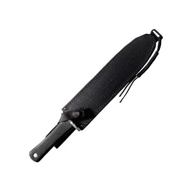 Alt view image 4 of 5 - Trail Master 9.5" VG1 San Mai III Clip-Point Blade 5.125" Kray-Ex Handle Tactical Fixed Blade Knife w/Secure-Ex Sheath
