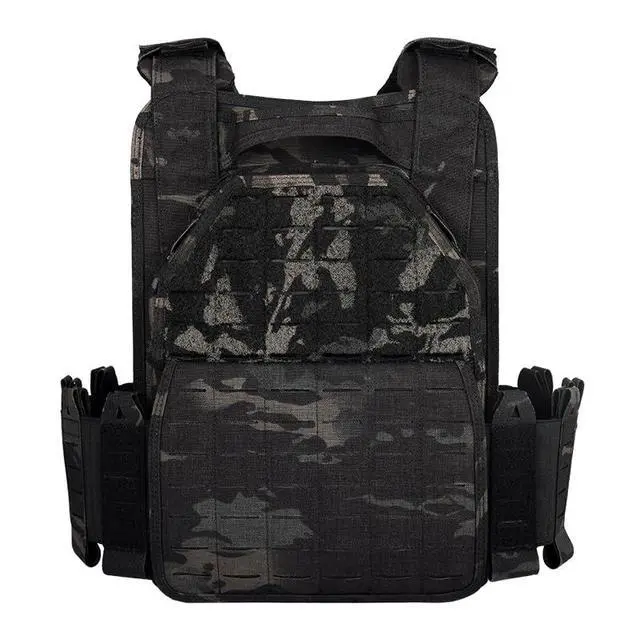 Alt view image 2 of 7 - Tactical Vest for Men Quick Release Laser-Cutting Modular Vest for Outdoor