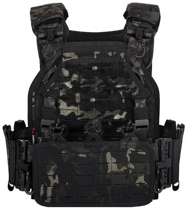 Main image of Tactical Vest for Men Quick Release Laser-Cutting Modular Vest for Outdoor