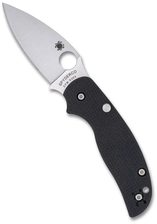 Main image of Sage 6 Folding Knife, PlainEdge | Black, 7.13" Overall Length, 3" CPM S30V Steel Blade, G-10 Handle, Compression Lock, Full-Flat Grind