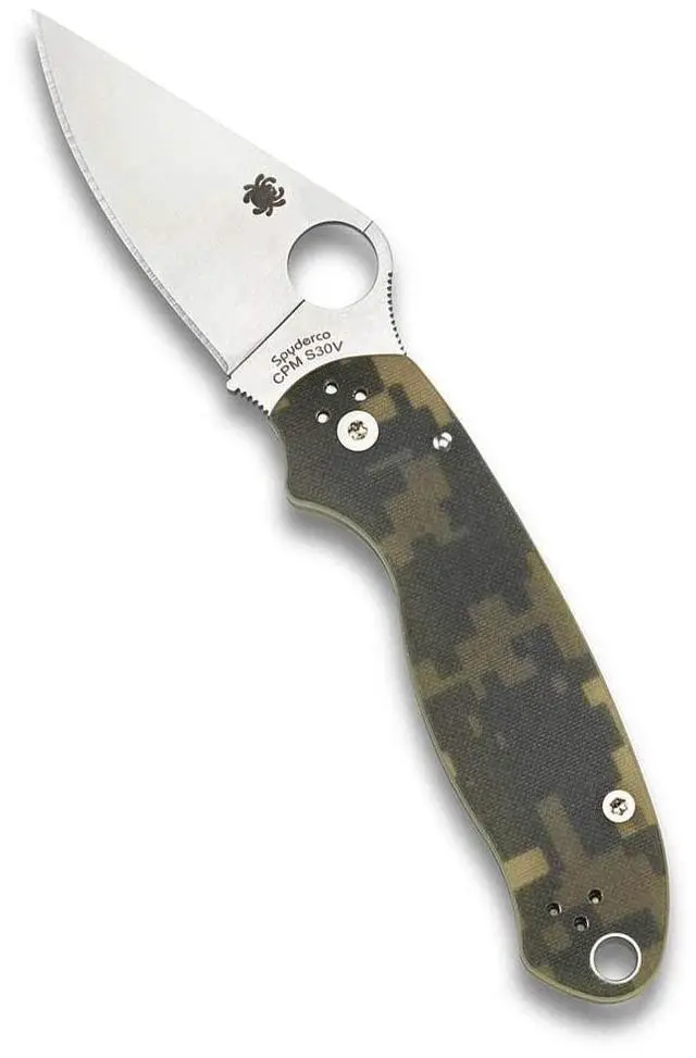 Main image of Para 3 Camo 7.24" Signature Knife with 2.95" Stainless Steel Blade and Durable G-10 Handle - PlainEdge Serration - C223GPCMO