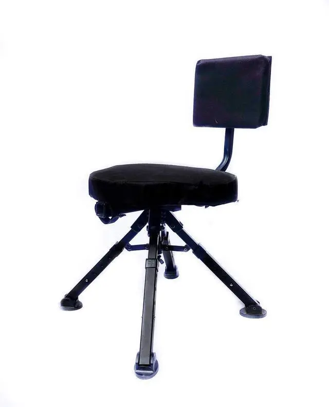 Alt view image 5 of 7 - Ultimate Comfort Hunting Chair - Lightweight, Portable, Durable with Adjustable Backrest & Quiet Gun Rest - Turkey Hunting Chair - Fits Most Stocks