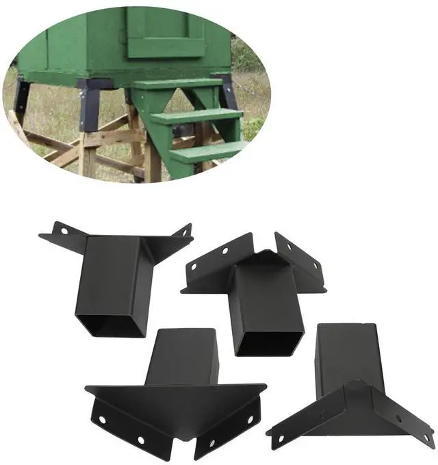 Main image of Deer Stand Brackets 4x4 Deer Blind Brackets, 4Pcs Compound Angle | Platform Bracket for Deer Hunting, Shooting Shack, Observation Decks, Tree Houses, Swing Sets, Outdoor Platforms