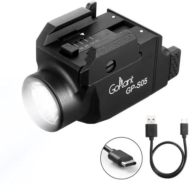 Main image of 1500 Lumens Compact Pistol Flashlight, Aluminum Alloy Picatinny Flashlights Weapon Light, Subcompact Tactical Pistol Lights,LED White Light for Handgun, Rechargeable Gun Light
