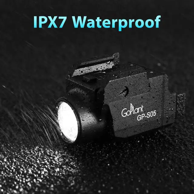 Alt view image 6 of 7 - 1500 Lumens Compact Pistol Flashlight, Aluminum Alloy Picatinny Flashlights Weapon Light, Subcompact Tactical Pistol Lights,LED White Light for Handgun, Rechargeable Gun Light
