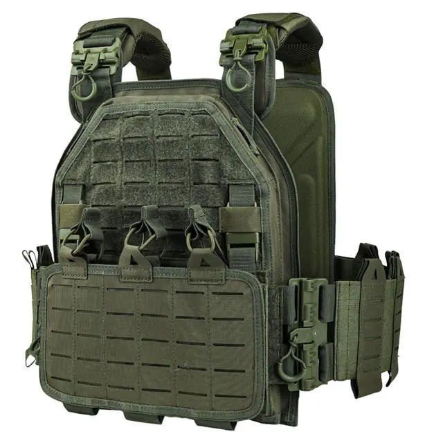 Alt view image 2 of 6 - YAY YAKEDA Quick Release Tactical Laser-Cutting Vest Multicam Lightweight Vest