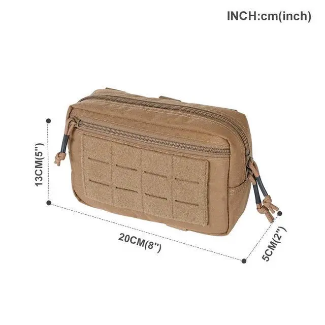 Alt view image 2 of 7 - Tactical Molle Admin Pouch for Tactical Vest Chest Waist Pack Utility Tool Pouch Tactical EDC Bag