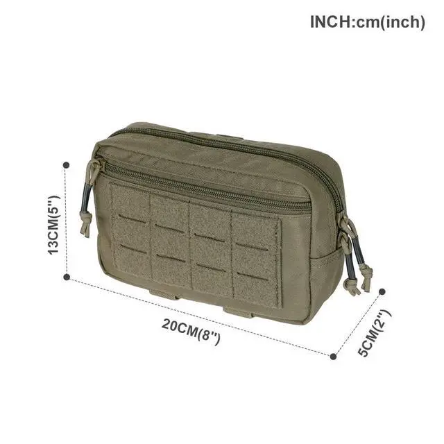 Alt view image 2 of 7 - Tactical Molle Admin Pouch for Tactical Vest Chest Waist Pack Utility Tool Pouch Tactical EDC Bag