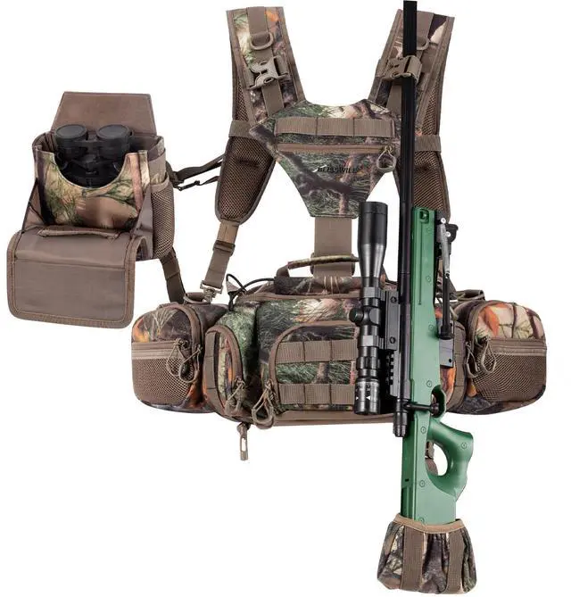 Main image of Hunting Backpack Hunting Fanny Pack with Harness Pouch,Turkey Hunting fanny Pack, Binocular Harness houlder-Supported Waist pack for Bow Rifle