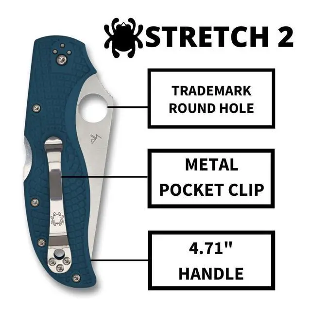 Alt view image 4 of 5 - Stretch 2 Lightweight Straight Spine Folding Pocket Knife with 3" K390 Steel Blade and FRN Handle - EDC Knife for Men and Women, Perfect for Hunting, Tactical - PlainEdge - C90FP2K390