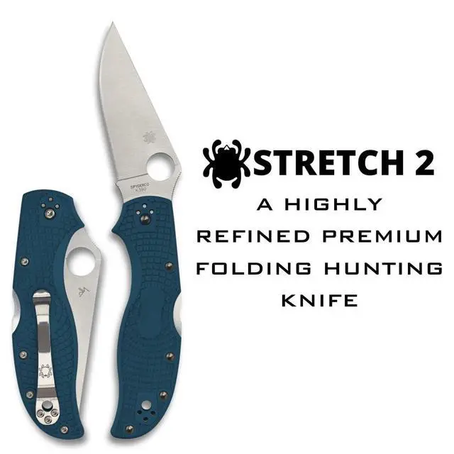 Alt view image 5 of 5 - Stretch 2 Lightweight Straight Spine Folding Pocket Knife with 3" K390 Steel Blade and FRN Handle - EDC Knife for Men and Women, Perfect for Hunting, Tactical - PlainEdge - C90FP2K390