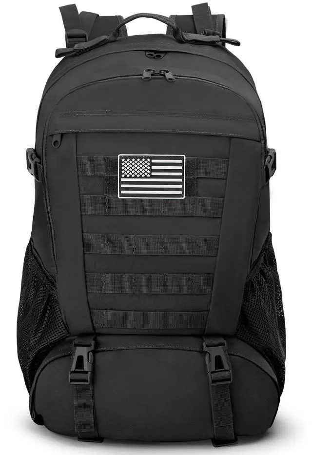 Main image of Tactical Backpack for Men Hiking Day Pack Molle Military Rucksack Waterproof 30L EDC Bag with USA Flag Patch