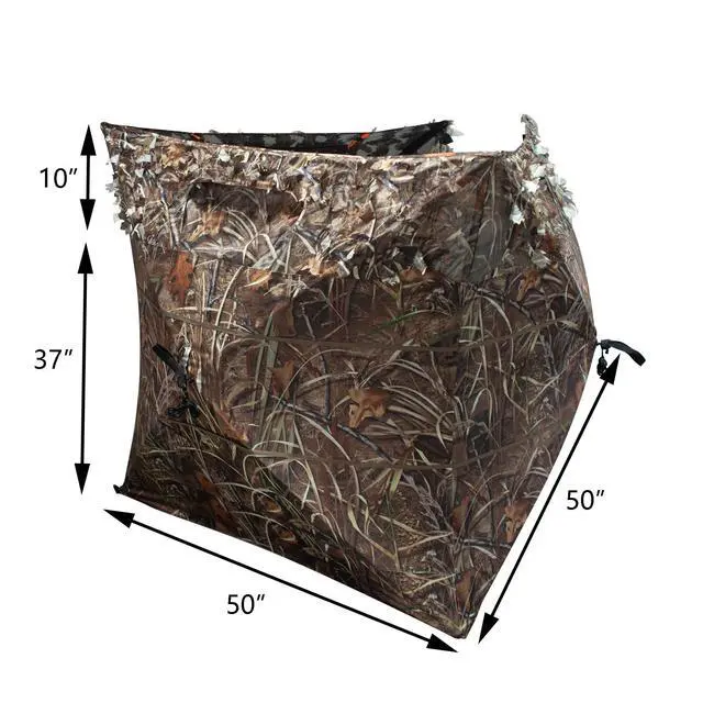 Alt view image 2 of 7 - Pop Up 3 Sided Ground Blind for Deer Duck Turkey Hunting, Portable Quick Setup Lightweight 3 Panels Deer Hunting Blind