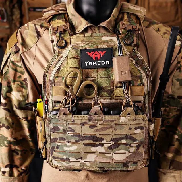 Alt view image 5 of 6 - YAY YAKEDA Quick Release Tactical Laser-Cutting Vest Multicam Lightweight Vest