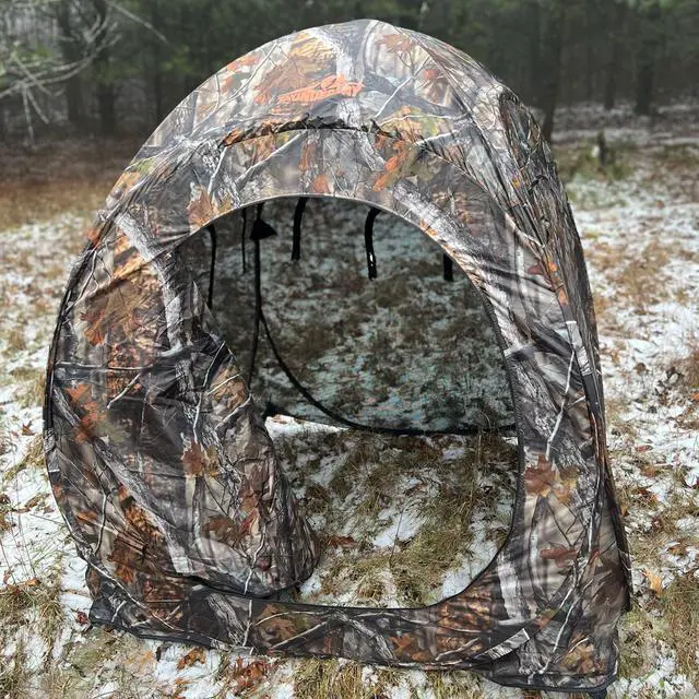Alt view image 4 of 6 - Run & Gun Series 1-3 Pereson Pop-Up Ground Blind, Hunting Bilnd for Deer, Turkey Duck Hunting, Bow Hunting