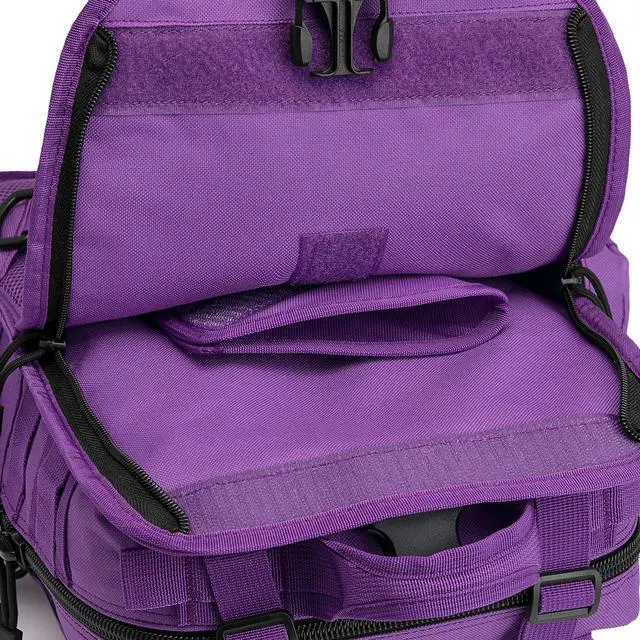 Alt view image 4 of 7 - Large Tactical EDC Sling Bag, Adjustable Holder Backpack for Men | 900D Polyester Durable & Water Resistant, Size: 12.9 * 13.8 * 5.9 Inches, Y strap Tactical storage, Outdoor, Multi Pockets